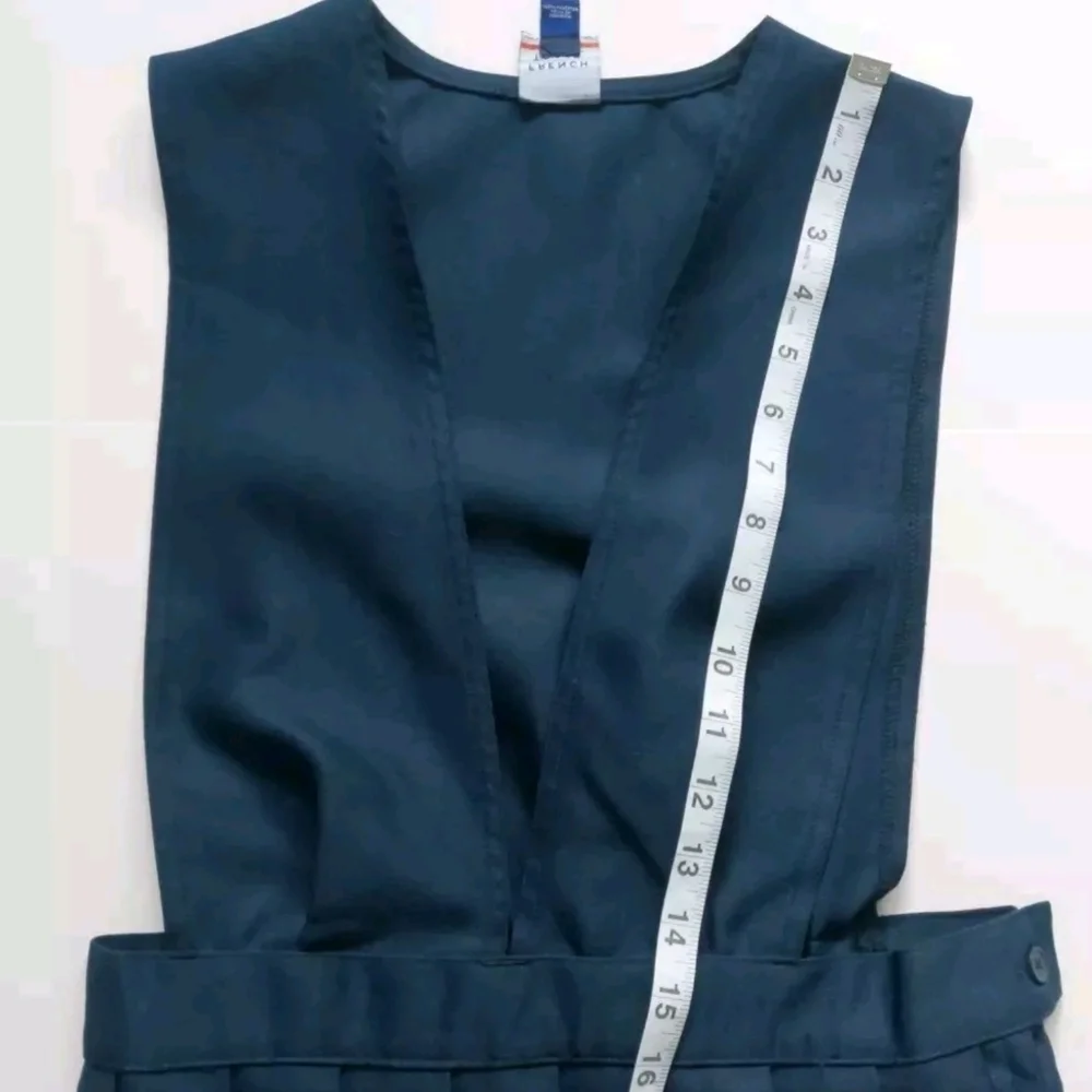 French Toast Little Girls V-Neck Pleated Jumper Navy Size 16‎